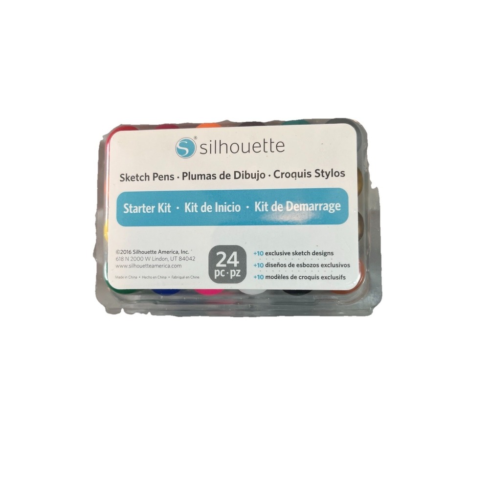 Silhouette Sketch Color Pens Set Starter Kit - 24 pieces NEW IN BOX - Vibrant!